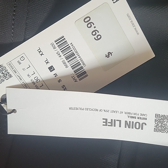 NWT Zara slight stretch flared black trousers pants with hidden side zipper - Picture 9 of 9